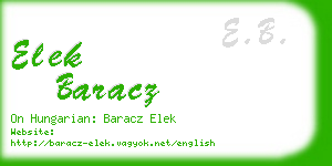 elek baracz business card